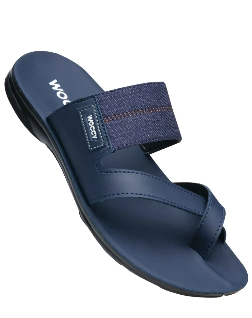 Woccy 1201 blue Chappals for Men