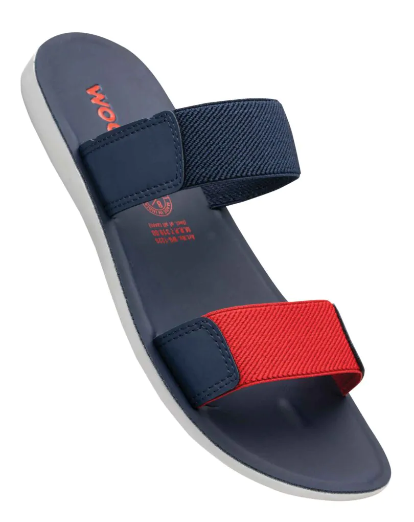 Woccy 1226 Blue Red Chappals for Men