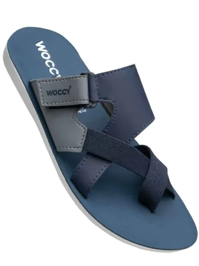 Woccy 1230 blue-grey Chappals for Men