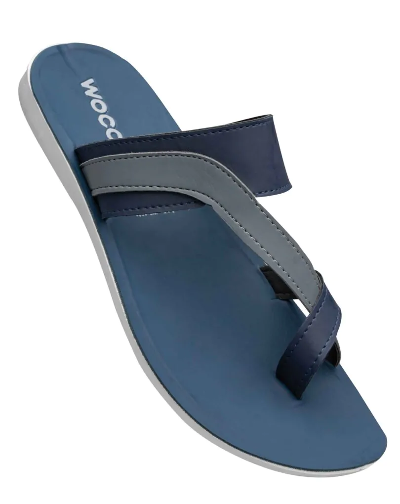 Woccy 1231 blue-grey Chappals for Men