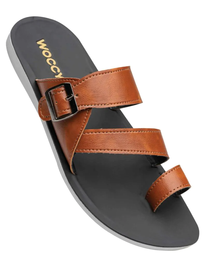 Woccy 1240-tan Chappals for Men